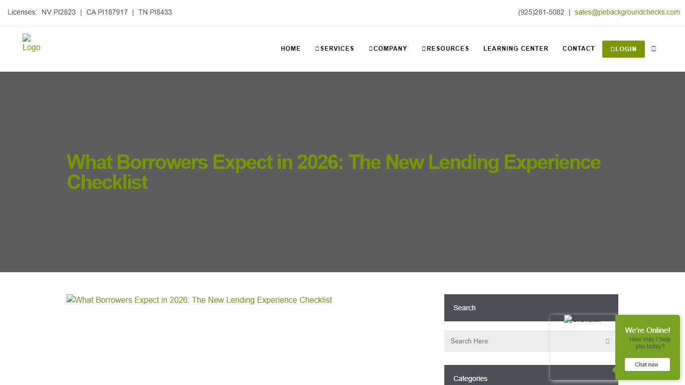 What Borrowers Expect in 2026: The New Lending Experience Checklist - Private Eyes Background Checks